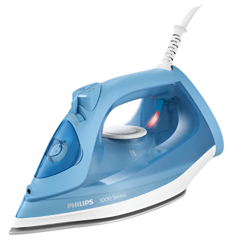 Philips 3000 Series Steam Iron Powerful steam to tackle every crease 2200W - Blue