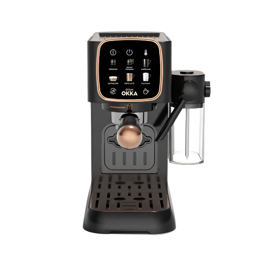 Arzum OKKA Solo M Semi Automatic Espresso Machine - OK0032-0400 - Black & Copper