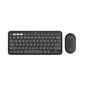 Logitech Pebble 2 Combo Slim, multi-device Bluetooth® keyboard and mouse with customizable keys and button -Black