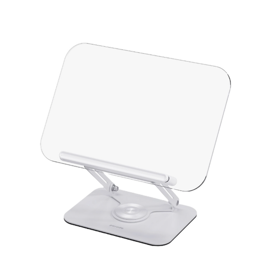 Porodo Transparent 360% Rotatable and Angle Adjustable Tablet Stand - White