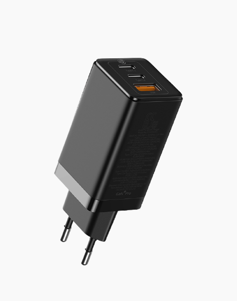 Baseus GaN2 Quick Charger 65W With Mini Cable USB-C To C - Black