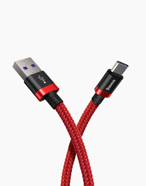 Baseus Purple HW Flash Charge Cable USB to Type-C 40W Red