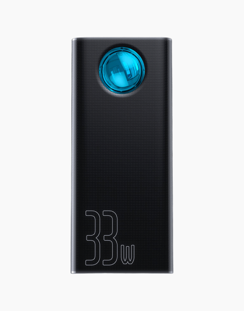 Baseus Amblight Fast Power Bank, 7 Ports 33W (PD3.0+QC3.0) 30000mAh Black