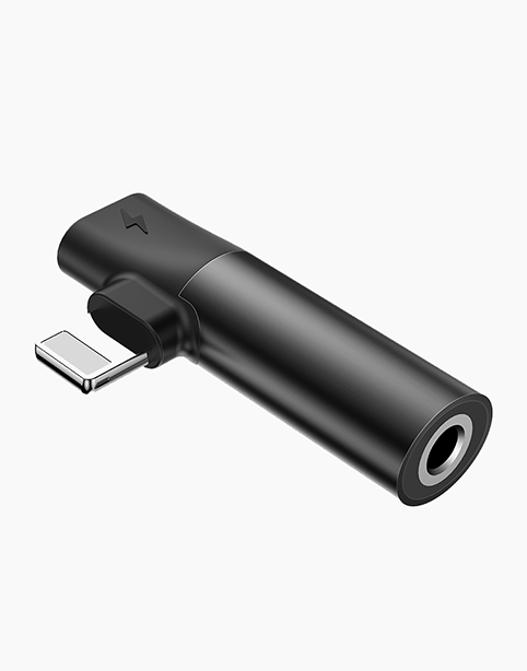 Baseus L43 iPhone Converter to iP & 3.5mm audio jack Black