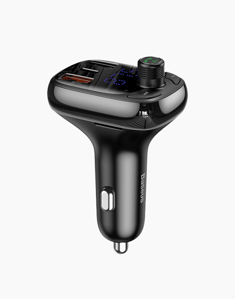 Baseus T typed Car Charger, Mic, FM, BT MP3 Player,