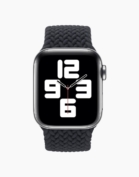 Coteetcl Braided Solo Loop Nylon Apple Watch 44/42mm - Black