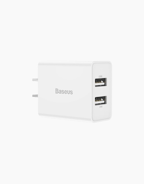 Baseus Speed Mini Dual USB Charger White