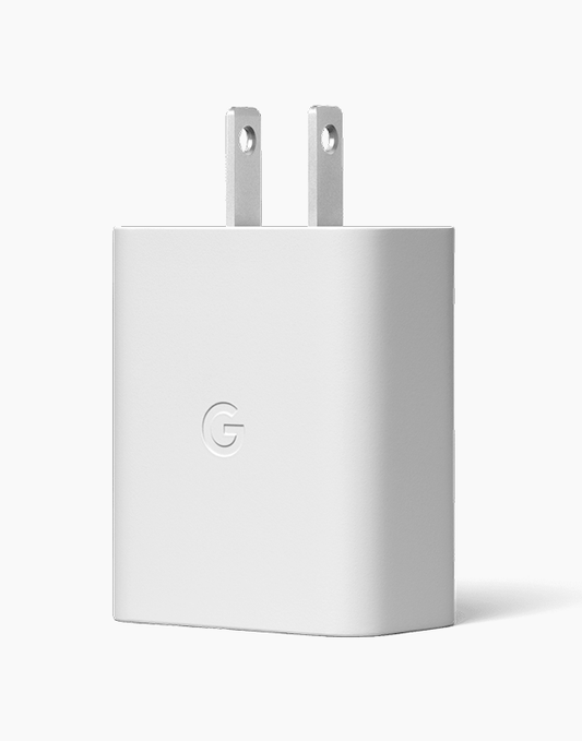 Google 30W USB-C Power Charger - يدعم الشحن السريع قدرة 30 وات - ابيض