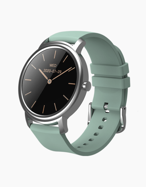 Mibro Air Full Touch Smart Watch Health and Fitness Tracker, IP68 – Silver/Green