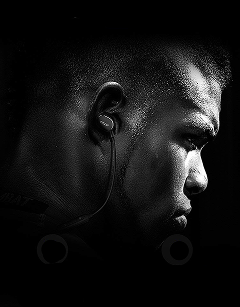 Q19 By QCY Wireless Sports Headphone, Sweatproof IPX4-rated Bluetooth 4.1 Black