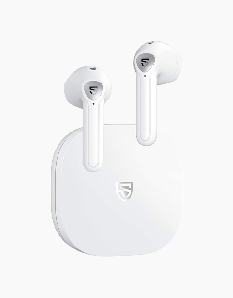 SoundPEATS TrueAir2 Wireless Earbuds, 4 Mics, HiFi, Touch Control - White