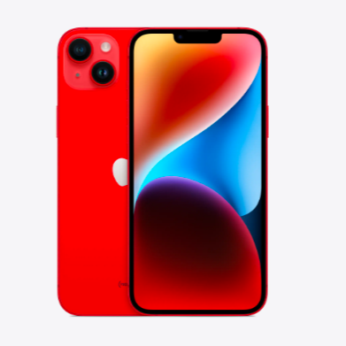 iPhone 14 Plus,6.7 inch,A15 Bionic chip with 5-core GPU, Up to 26 hours video playback footnote ⁵,  Aluminum with glass back.