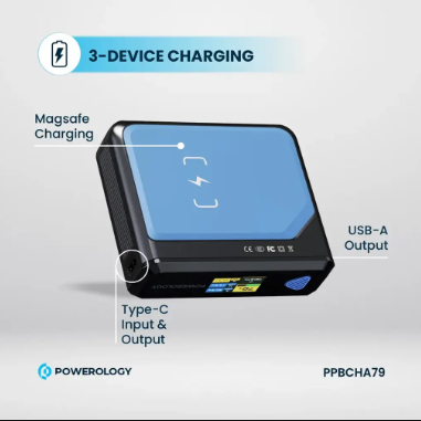 Powerology 100W MagSafe Wireless Charger Power Bank 20000mAh