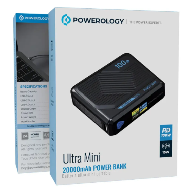 Powerology 100W MagSafe Wireless Charger Power Bank 20000mAh