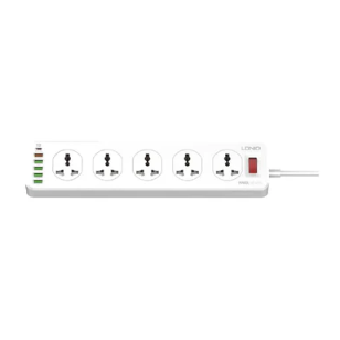 Ldnio Power Strip 10 Power Socket 6 USB 30W - White