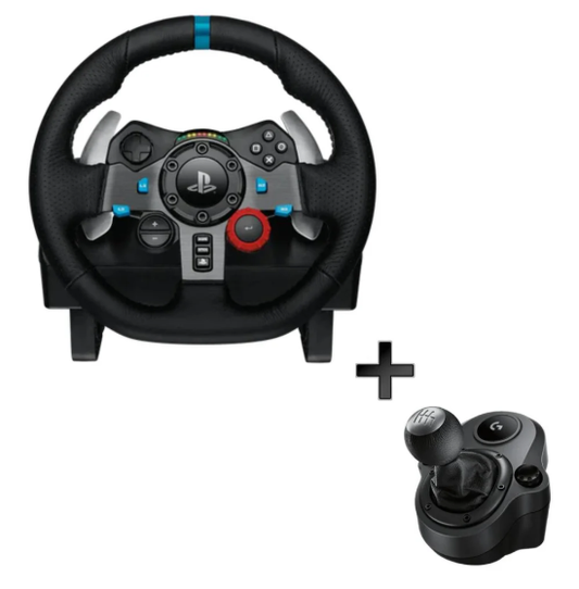 Logitech G29 Driving Force Racing Wheel PS4 PS3 Powered USB port Windows with Logitech G Gaming Driving Force Shifter Combo - Black