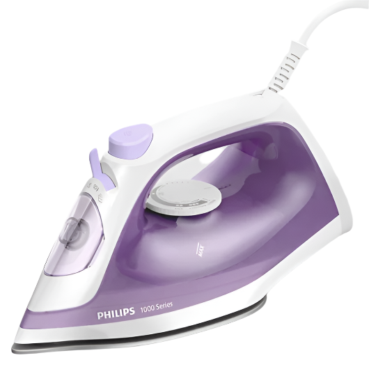 Philips Steam Iron 1000 Series 1800W, 250ml Water Capacity - Purple