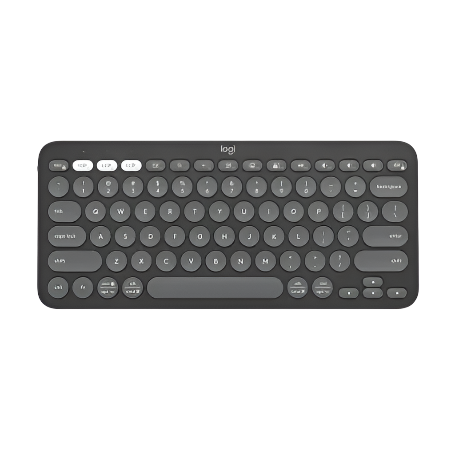 Logitech PEBBLE KEYS 2 K380s Slim, minimalist Bluetooth keyboard with customizable keys - Black