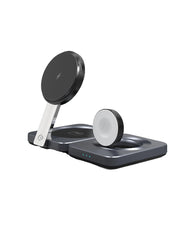 Powerology Qi2 15W MagSafe Multi-Device Charging Stand 3 in 1 - Black