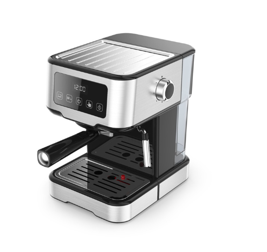 LePresso Dual Drip Barista digital espresso machine with 15 bar pressure pump and capsule filter for coffee brewing.