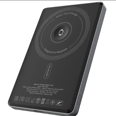 Powerology 5000mAH TFT Display Ultra Slim Magnetic Wireless powerbank