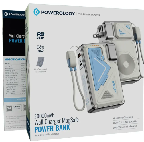 Powerology Power Bank Wall Charger Magsafe 20000mAh