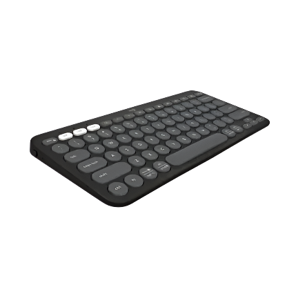Logitech PEBBLE KEYS 2 K380s Slim, minimalist Bluetooth keyboard with customizable keys - Black