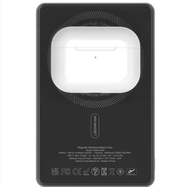 Powerology 10000mAH TFT Display Slim Magnetic Wireless powerbank