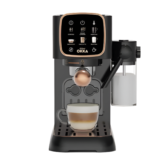 Arzum OKKA Solo M Semi Automatic Espresso Machine - OK0032-0400 - Black & Copper