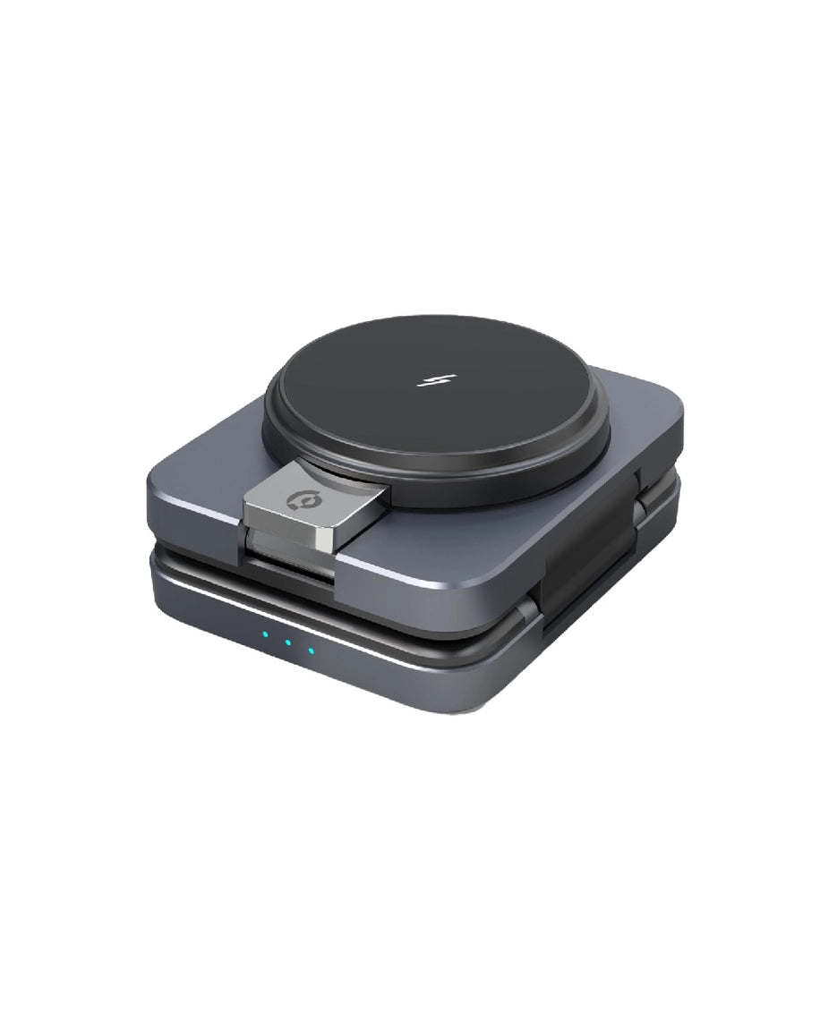 Powerology Qi2 15W MagSafe Multi-Device Charging Stand 3 in 1 - Black