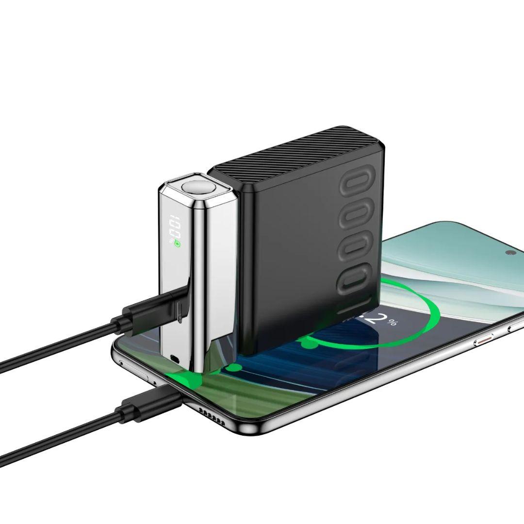 Porodo Power Bank 10000mAh/7.7V/38.5Wh (2pcs battery cells) - Black - Smartkoshk Stores