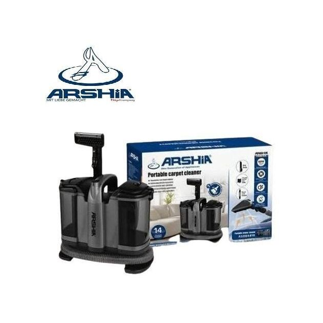 Arshia Portable Carpet & Upholstery Cleaner, 1.8 m Hose , 1 L Water Tank , 500 W (AS2504-618)