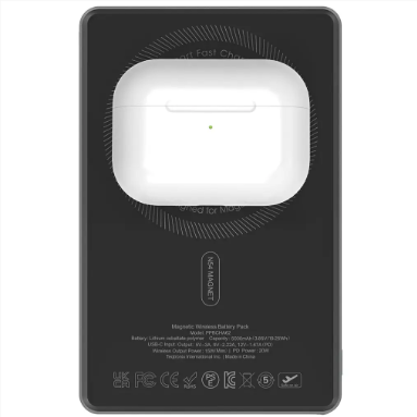 Powerology 5000mAH TFT Display Ultra Slim Magnetic Wireless powerbank
