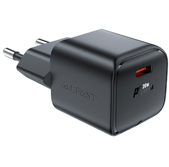 Fast Charge Wall Charger A73 mini PD20W GaN (1xUSB-C) EU,GaN PD20W charger. Single port [1xUSB-C]. Mini design, portable. EU plug. Support most fast charge protocols. Safety certification. Flame-retardant PC. Color