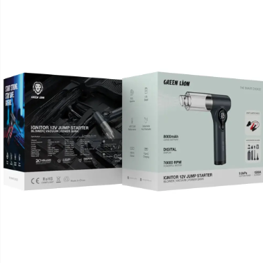 Green Lion Ignitor 12V Jump Starter - Blower, Vacuum, Powerbank