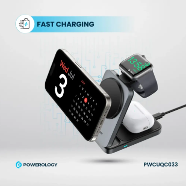 Powerology Qi2 Fast Charging Multi-Device Hub 15W