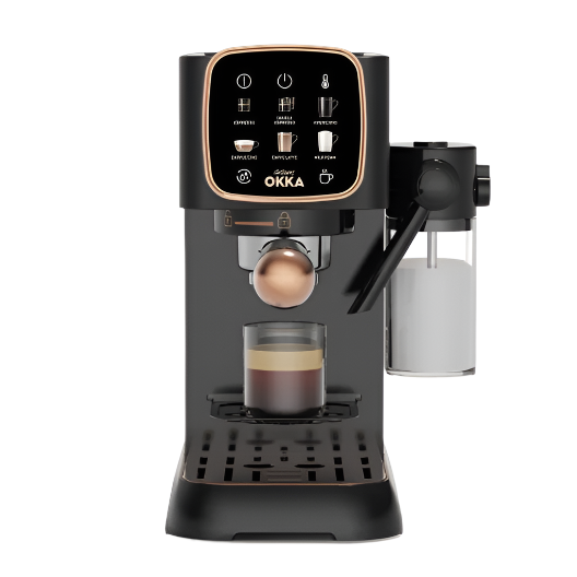 Arzum OKKA Solo M Semi Automatic Espresso Machine - OK0032-0400 - Black & Copper