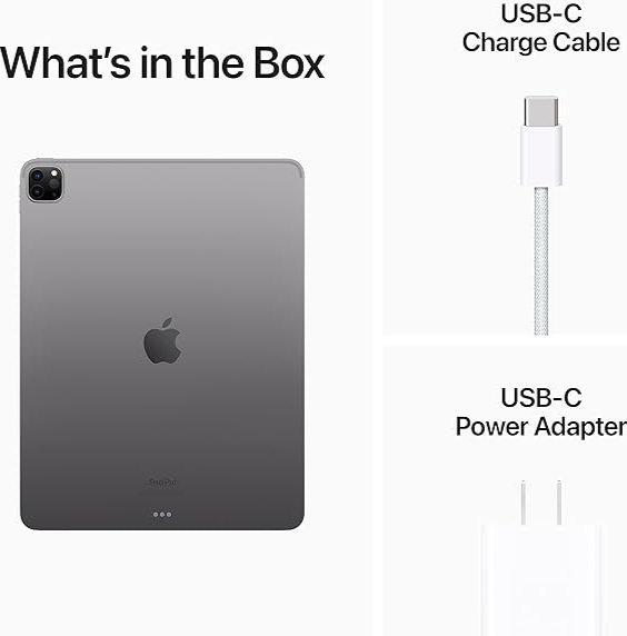 iPad Pro M2 12,9 Wi fi 256G, Li-Po 10758 mAh, USB Type-C, iPadOS 16