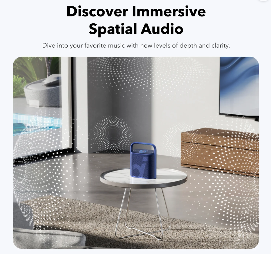 Motion X500 | Surround Sound Bluetooth Speaker, Immersive Spatial Audio, 3X More Detail, 3 Fresh Finishes to Match Any Style, Great Sound, Portable Size, Fully Waterproof