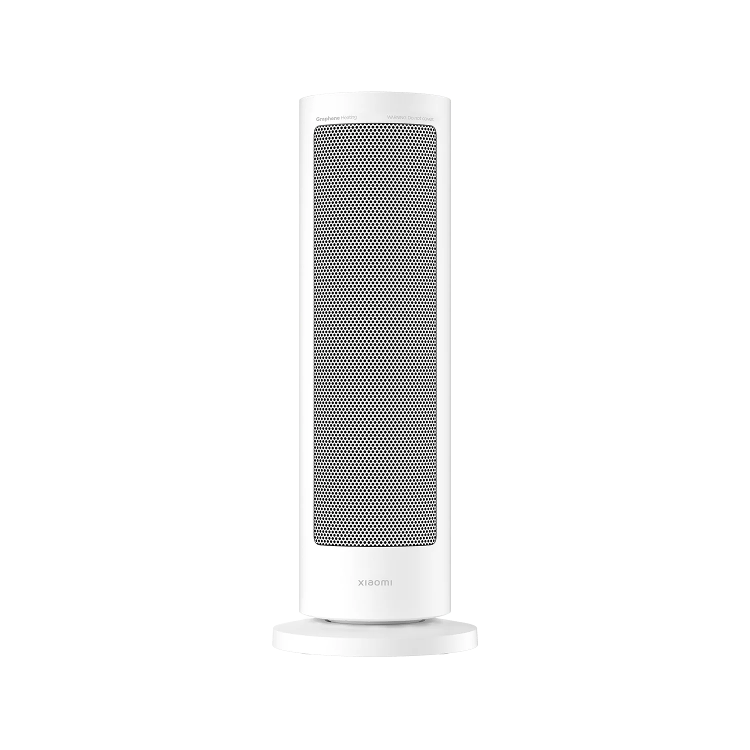 Xiaomi Smart Graphene Heater with touch panel, 70° oscillation, showcasing sleek design and rapid heating feature.