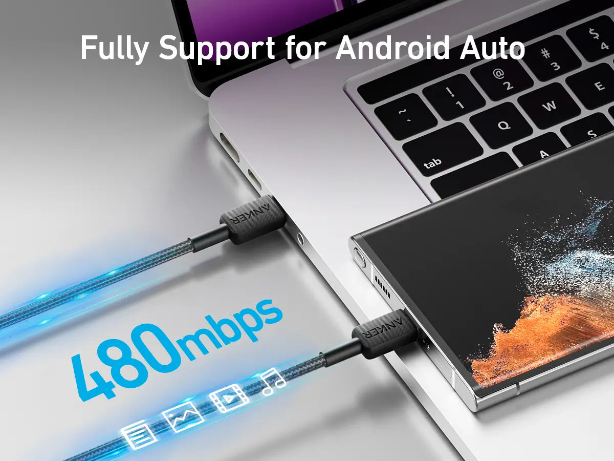 Anker Cable 322 USB-C to USB-C Cable 60W 6ft 2M - A81F6H11