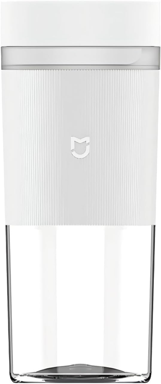 Xiaomi Mijia portable blender cup in white with blending blades and lid, compact design for on-the-go smoothies and drinks.