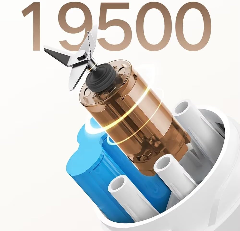 Xiaomi Mijia portable blender cup in white with a sleek compact design and blending blades visible inside.