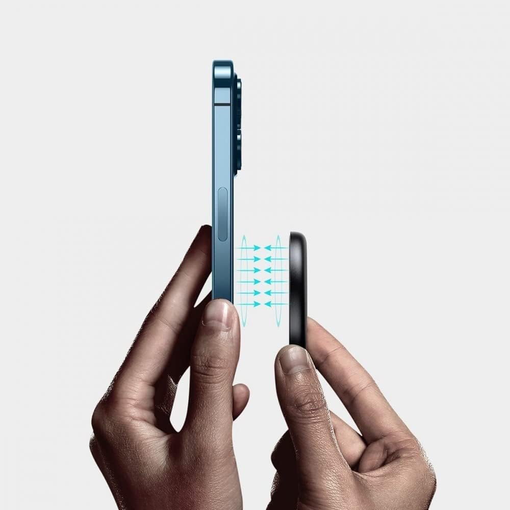 Baseus Simple Mini magnetic wireless charger with compact design and USB-C connection for easy smartphone charging.