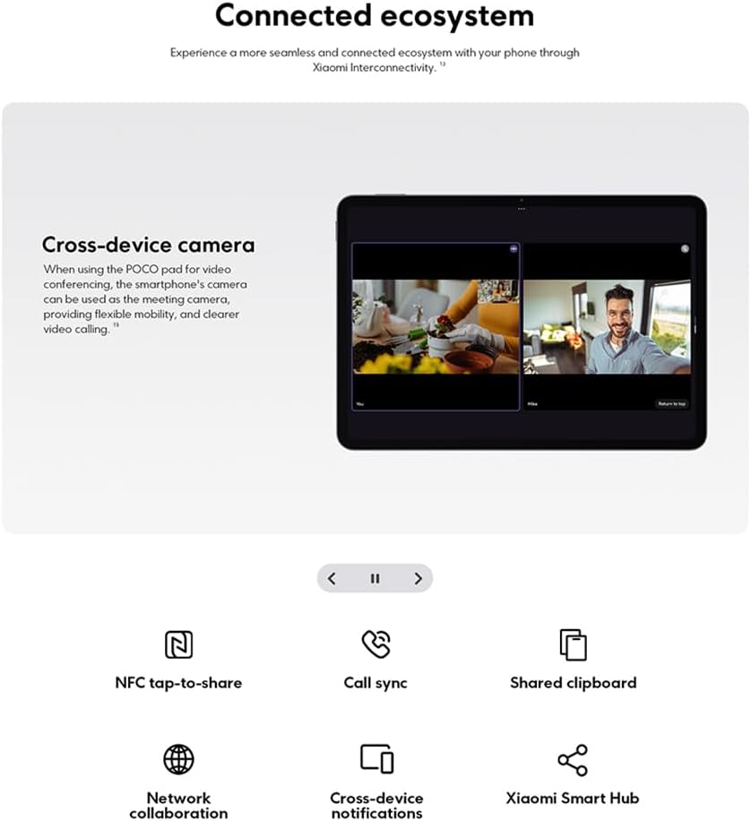 Xiaomi Poco Pad X1 11.2" IPS LCD, 68B colors, 144Hz, HDR10, Dolby Vision, Snapdragon 7+ Gen 3 (4 nm), 8850mAh Battery