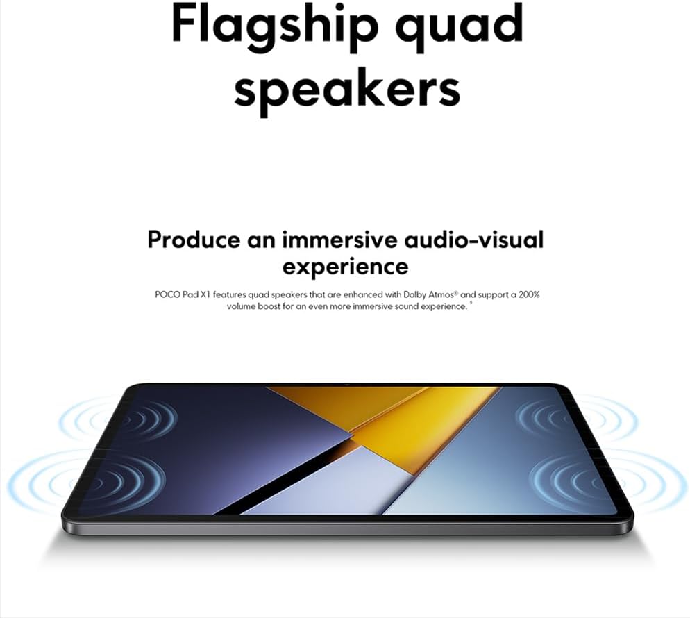 Xiaomi Poco Pad X1 11.2" IPS LCD, 68B colors, 144Hz, HDR10, Dolby Vision, Snapdragon 7+ Gen 3 (4 nm), 8850mAh Battery