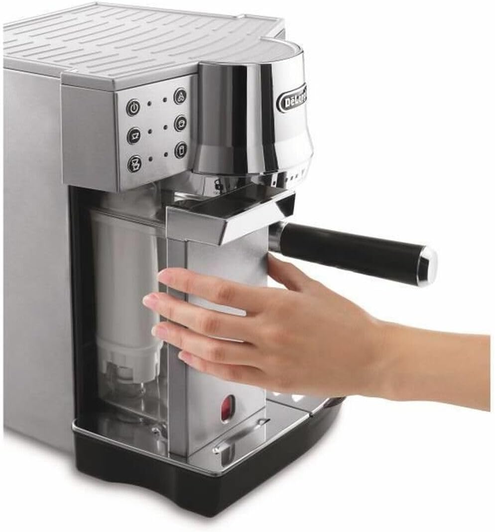 Delonghi Pump Espresso Coffee Machine, 15 Bar, Silver ,EC850.M, 1400W