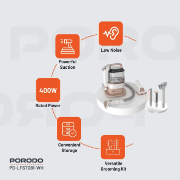 Porodo Lifestyle Pet Grooming Vacuum Cleaner