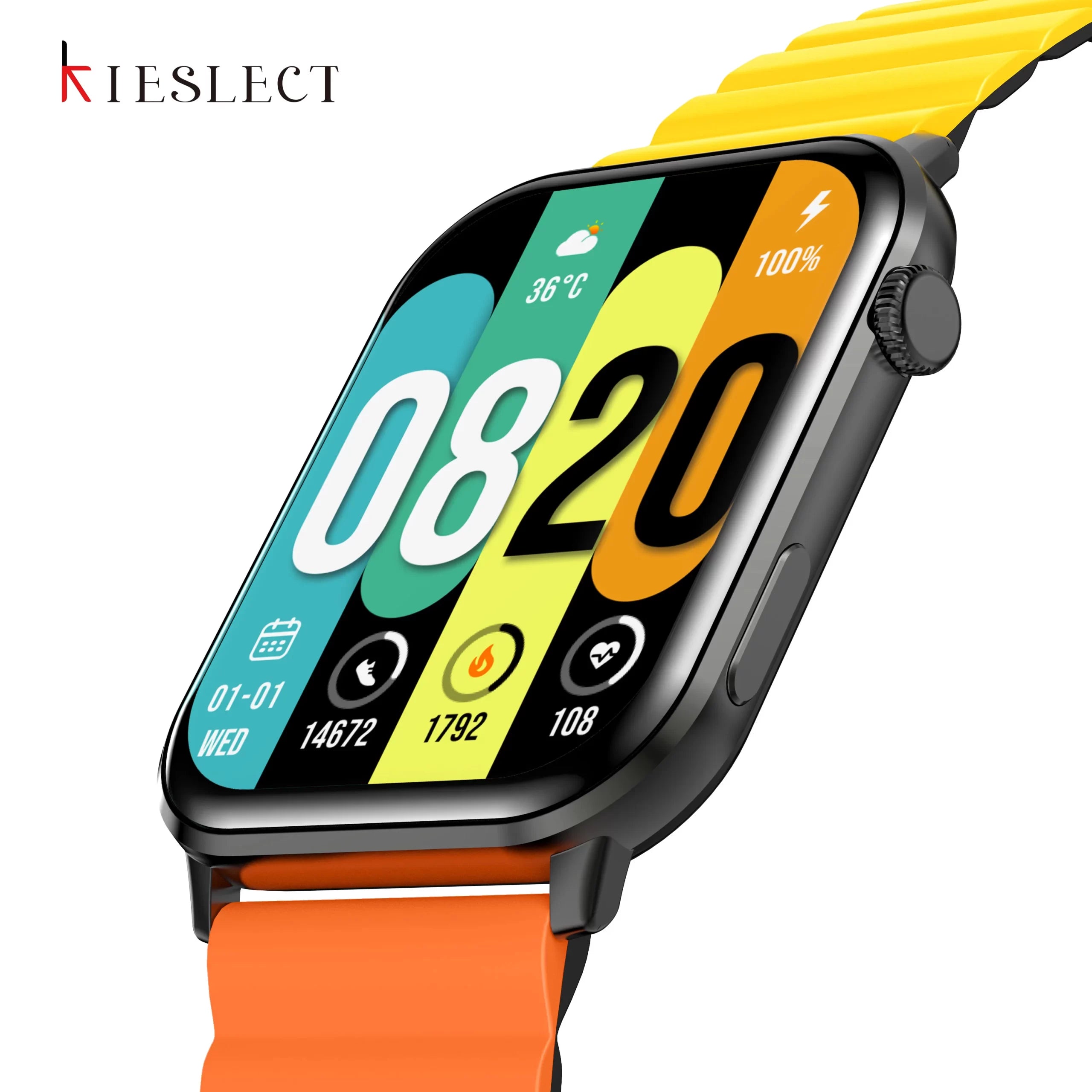 Kieslect Calling Watch Ks 1.78” AMOLED Display, Always-on-Display, IP68 Waterproof, 100 Sports Modes