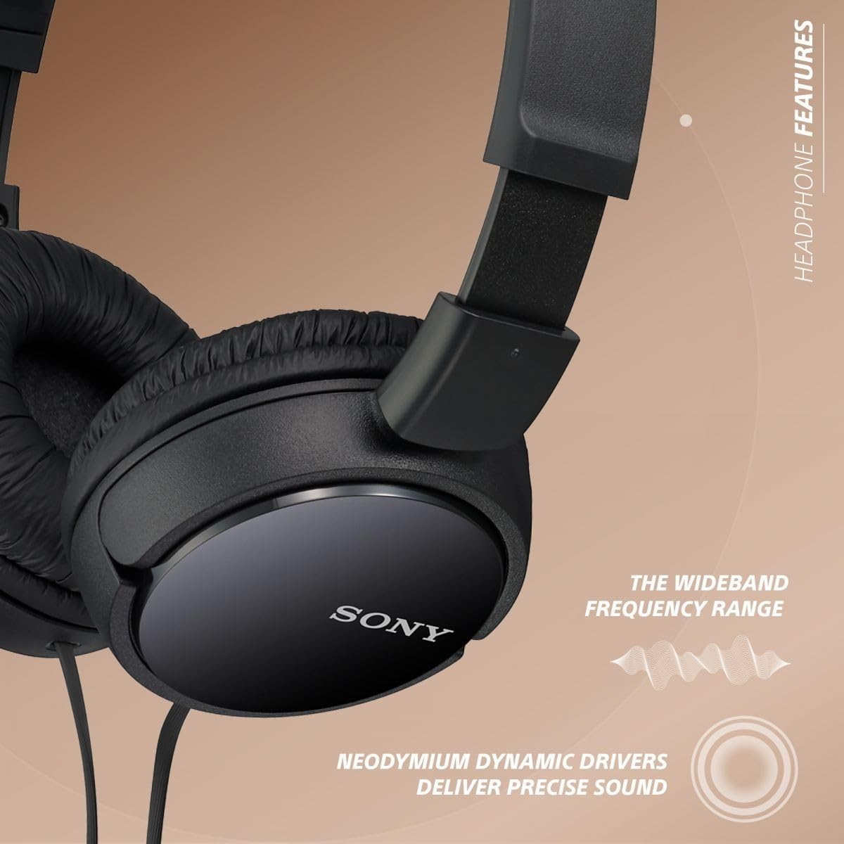 Sony MDR-ZX110AP On-Ear Wired Headphones With Mic